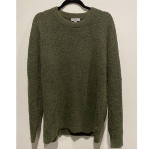 COS Army Green Khaki Wool Crew Neck Sweater